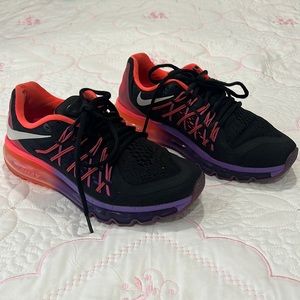Nike Womens Air Max 2015 Black/Hyper Punch/Hyper Grape Running Shoe Size 7.5